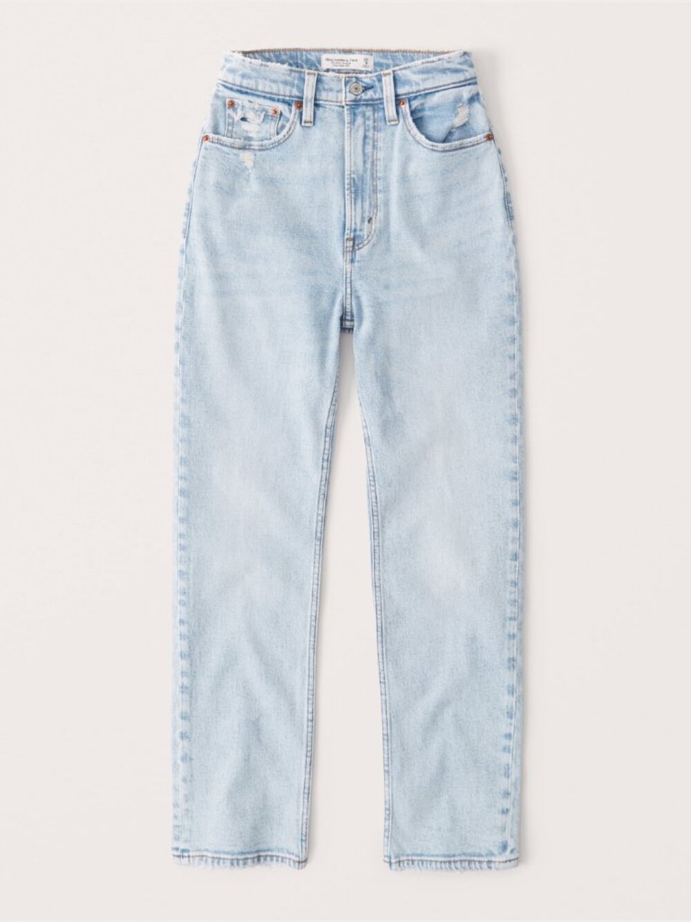 Abercrombie & Fitch Curve Love Ultra High Rise Ankle Straight Jeans